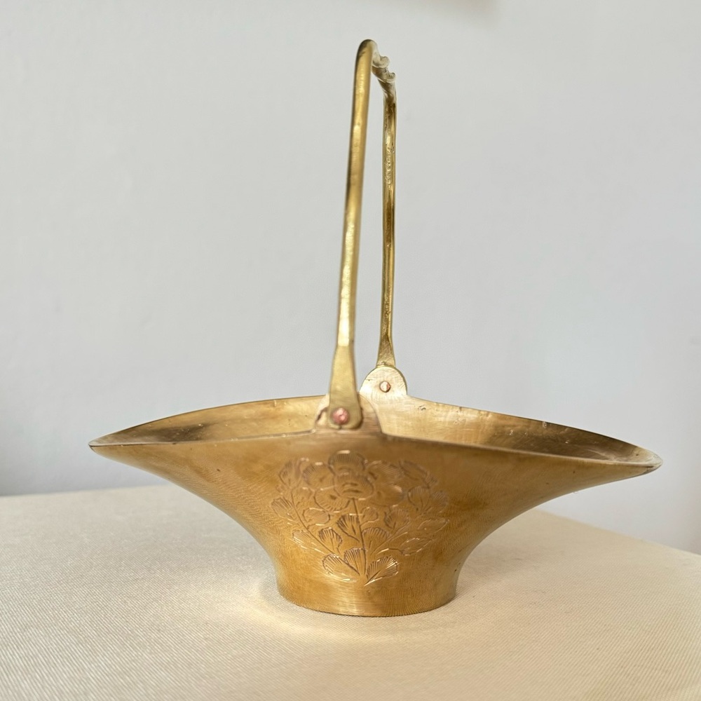 Polished Vintage Brass Candy/Nuts Basket